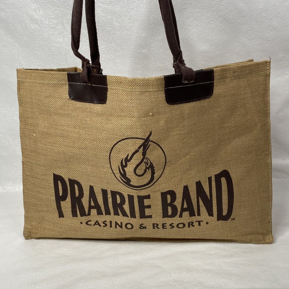 Prairie Band Casino & Resort Burlap Tote Bag